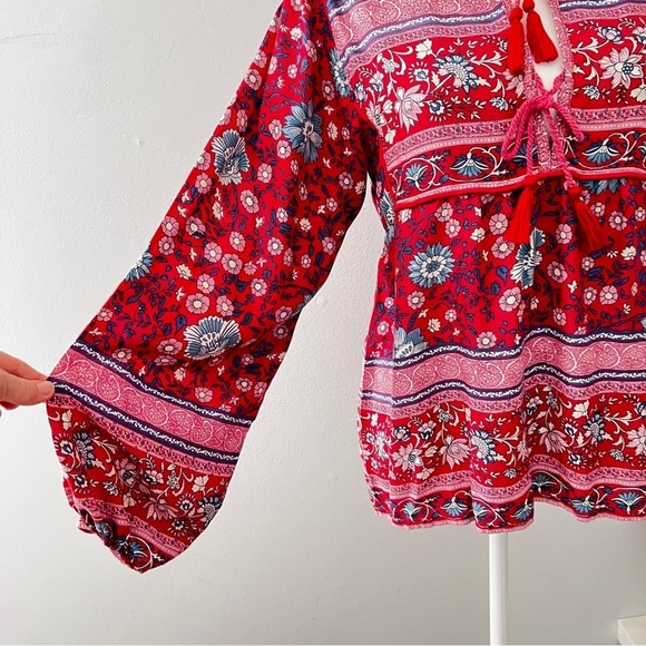Spell And They Gypsy Folktown Blouse
Wine Vintage Boho Vibe  small - Picture 3 of 16